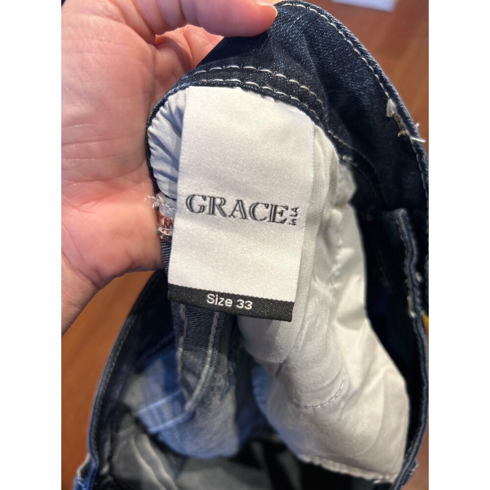 Grace in L.A. Bootcut Aztec Cross Jeans - Picture 9 of 12